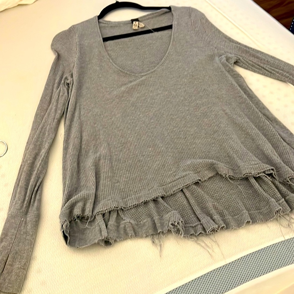 Free people thermal distressed shirt size xs